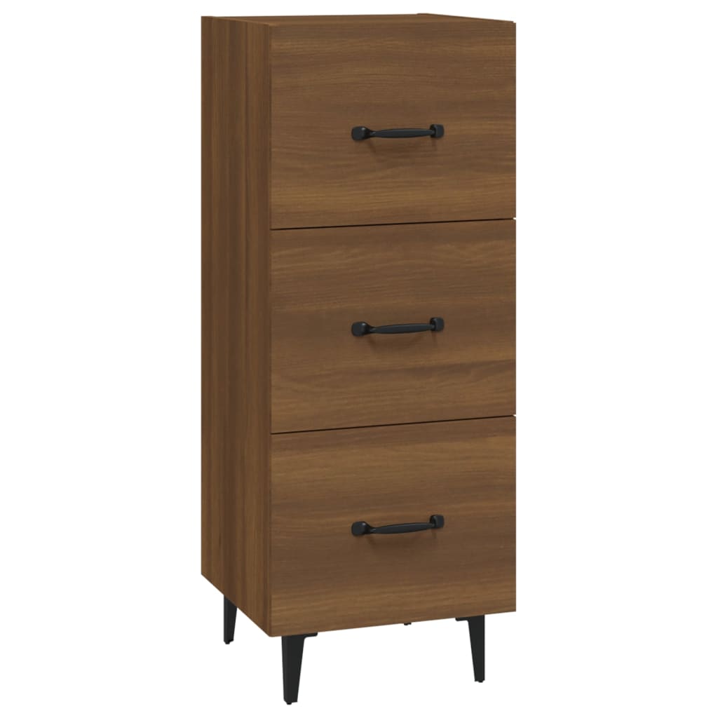 Vidaxl dressoir 34,5x34x90 cm bewerkt hout bruin eikenkleur
