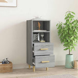 Vidaxl dressoir 34,5x34x90 cm bewerkt hout grijs sonoma eikenkleurig