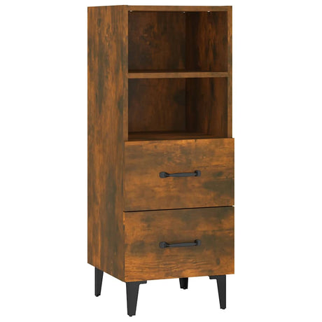 Vidaxl dressoir 34,5x34x90 cm bewerkt hout gerookt eikenkleurig