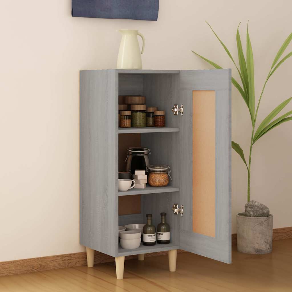 Vidaxl dressoir 34,5x34x90 cm bewerkt hout grijs sonoma eikenkleurig