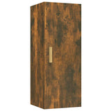 Vidaxl wandkast 34,5x34x90 cm bewerkt hout gerookt eikenkleurig