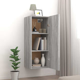 Vidaxl wandkast 34,5x34x90 cm bewerkt hout grijs sonoma eikenkleurig