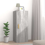 Vidaxl wandkast 34,5x34x90 cm bewerkt hout grijs sonoma eikenkleurig