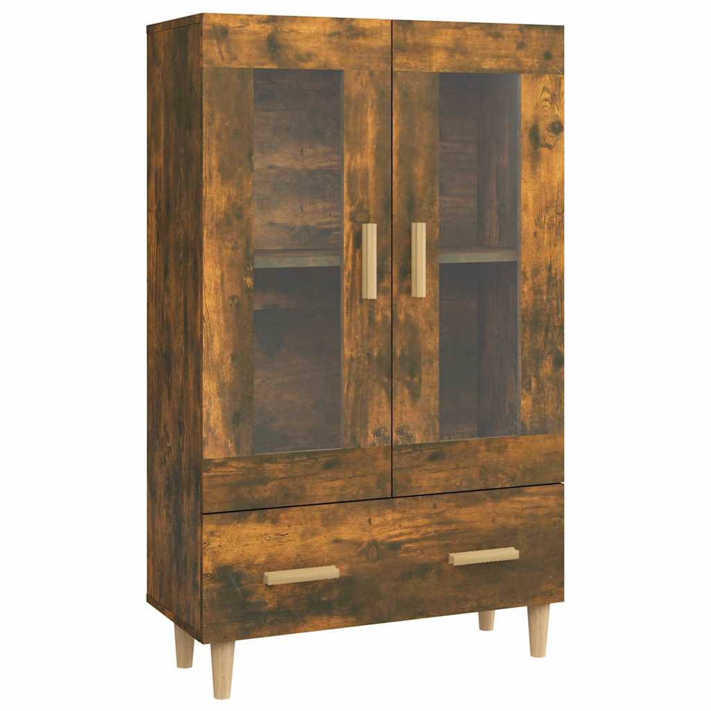 Vidaxl hoge kast 70x31x115 cm bewerkt hout gerookt eikenkleurig