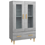 Vidaxl hoge kast 70x31x115 cm bewerkt hout grijs sonoma eikenkleurig