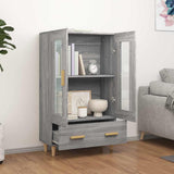 Vidaxl hoge kast 70x31x115 cm bewerkt hout grijs sonoma eikenkleurig