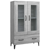 Vidaxl hoge kast 70x31x115 cm bewerkt hout grijs sonoma eikenkleurig