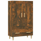 Vidaxl hoge kast 70x31x115 cm bewerkt hout gerookt eikenkleurig