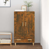 Vidaxl hoge kast 70x31x115 cm bewerkt hout gerookt eikenkleurig