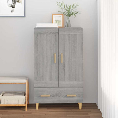 Vidaxl hoge kast 70x31x115 cm bewerkt hout grijs sonoma eikenkleurig