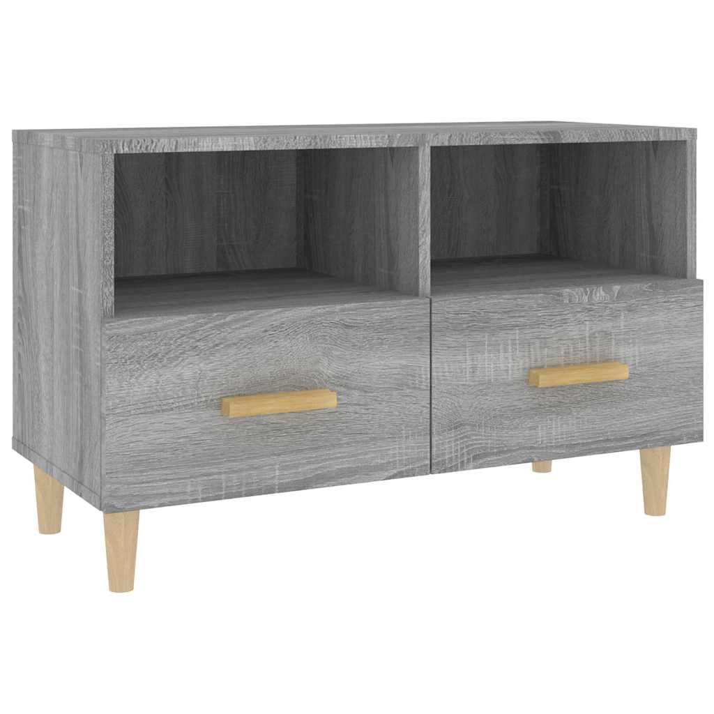 Vidaxl tv-meubel 80x36x50 cm bewerkt hout grijs sonoma eikenkleurig
