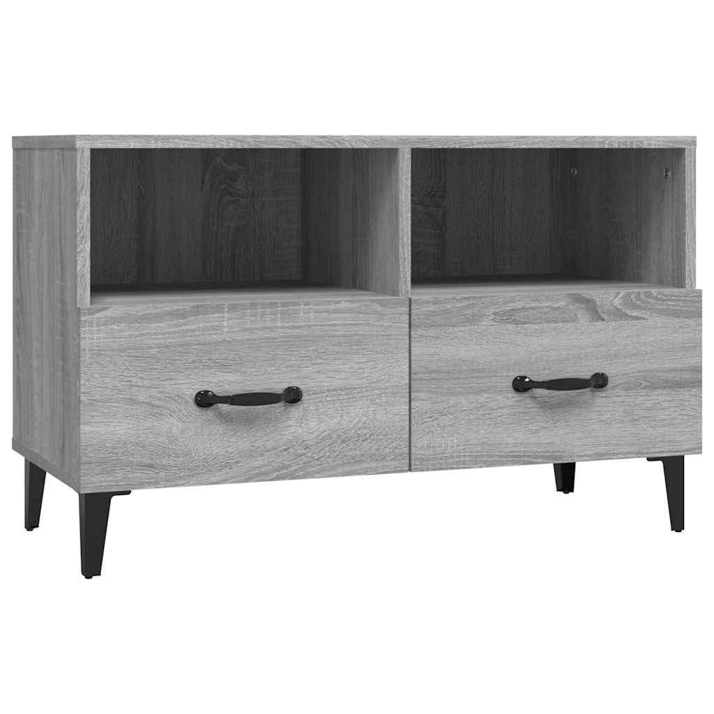 Vidaxl tv-meubel 80x36x50 cm bewerkt hout grijs sonoma eikenkleurig