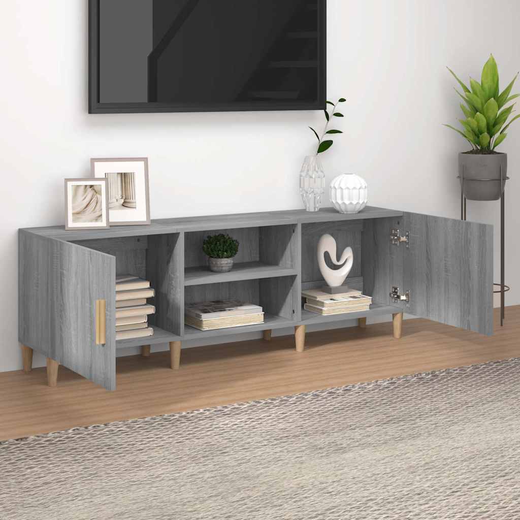 Vidaxl tv-meubel 150x30x50 cm bewerkt hout grijs sonoma eikenkleurig