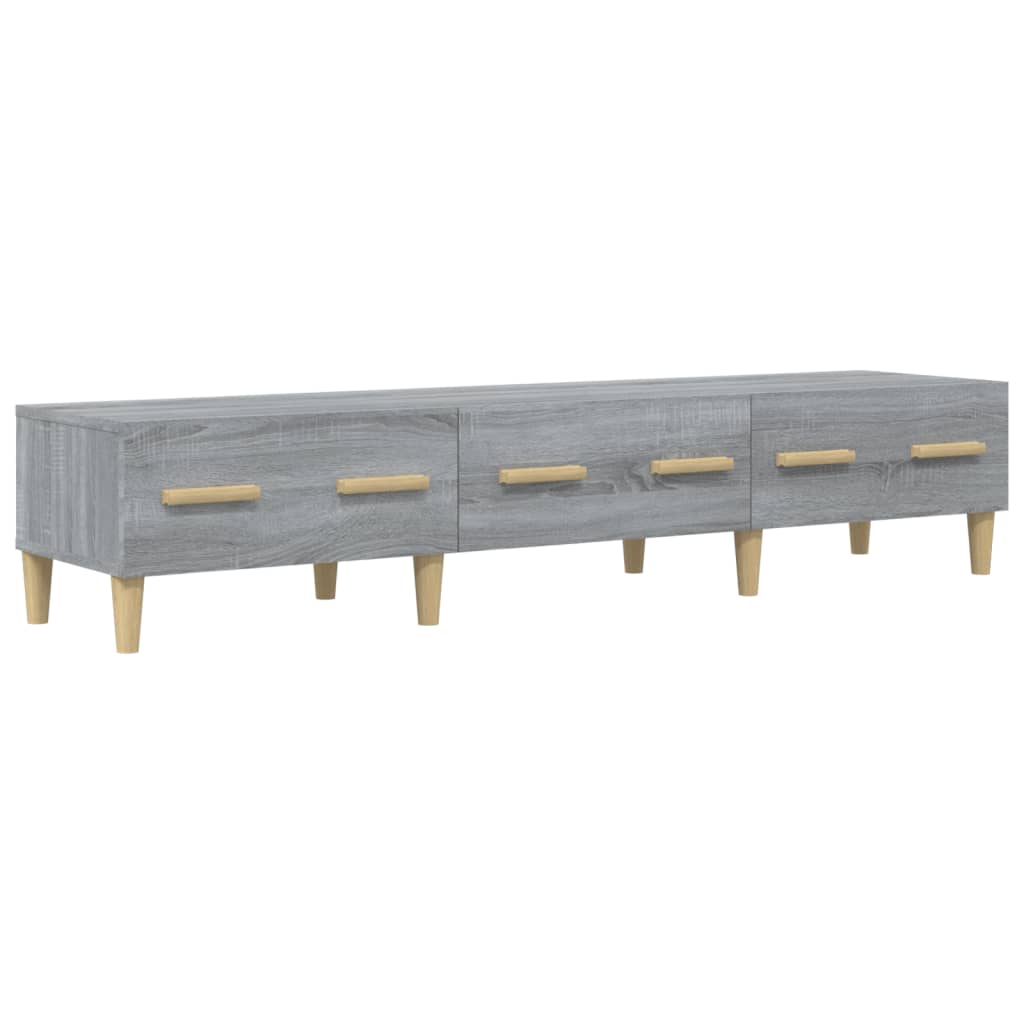 Vidaxl tv-meubel 150x34,5x30 cm bewerkt hout grijs sonoma eikenkleurig