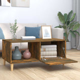 Vidaxl salontafel 89,5x50x40 cm bewerkt hout gerookt eikenkleurig