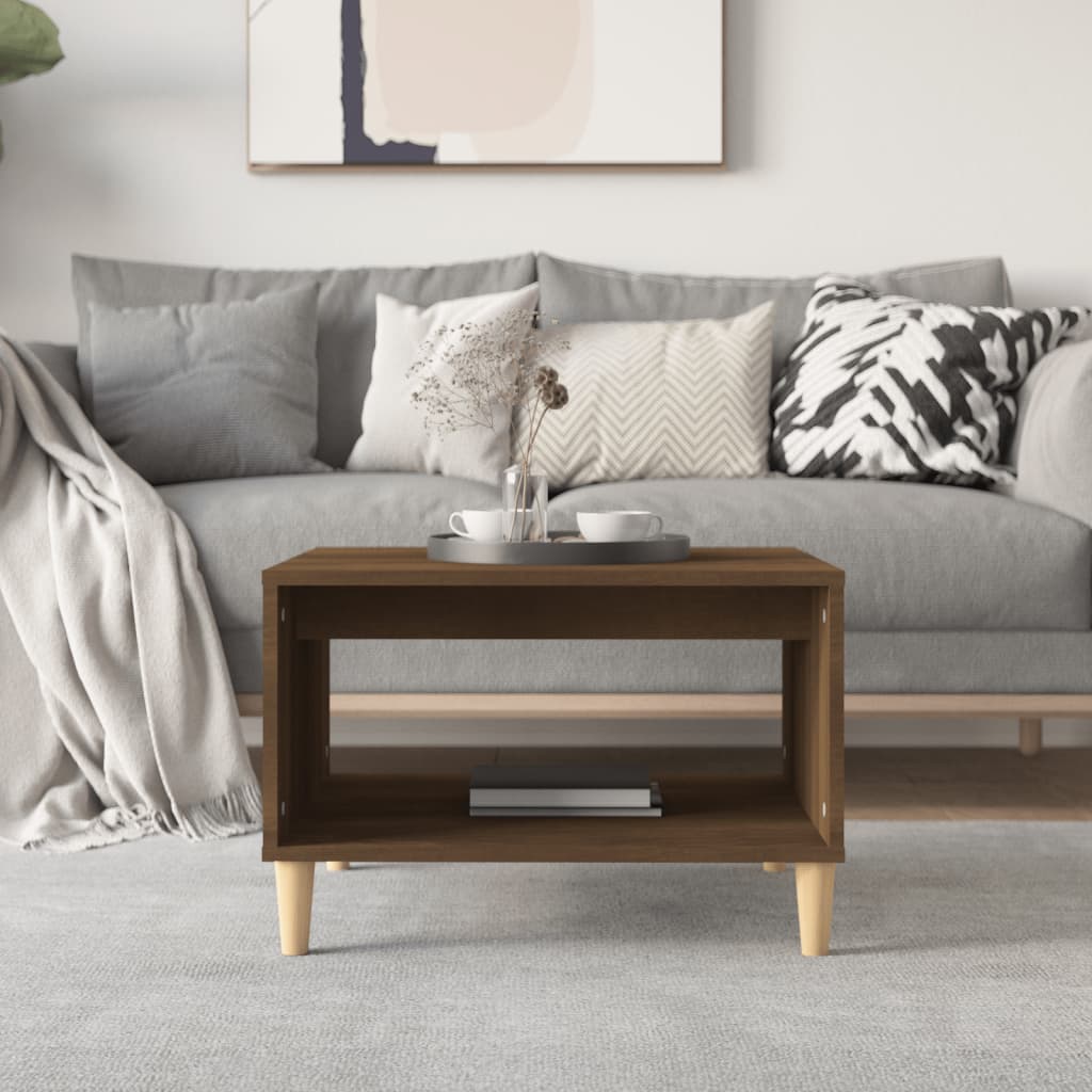 Vidaxl salontafel 60x50x40 cm bewerkt hout bruin eikenkleur