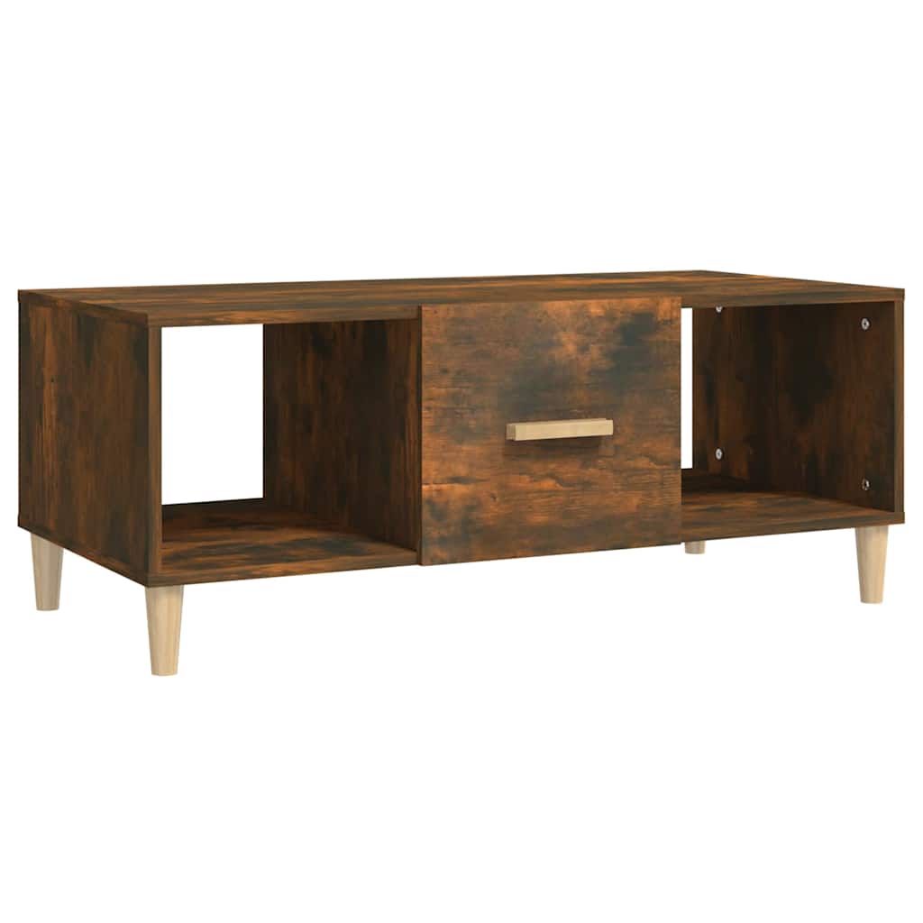 Vidaxl salontafel 102x50x40 cm bewerkt hout gerookt eikenkleurig