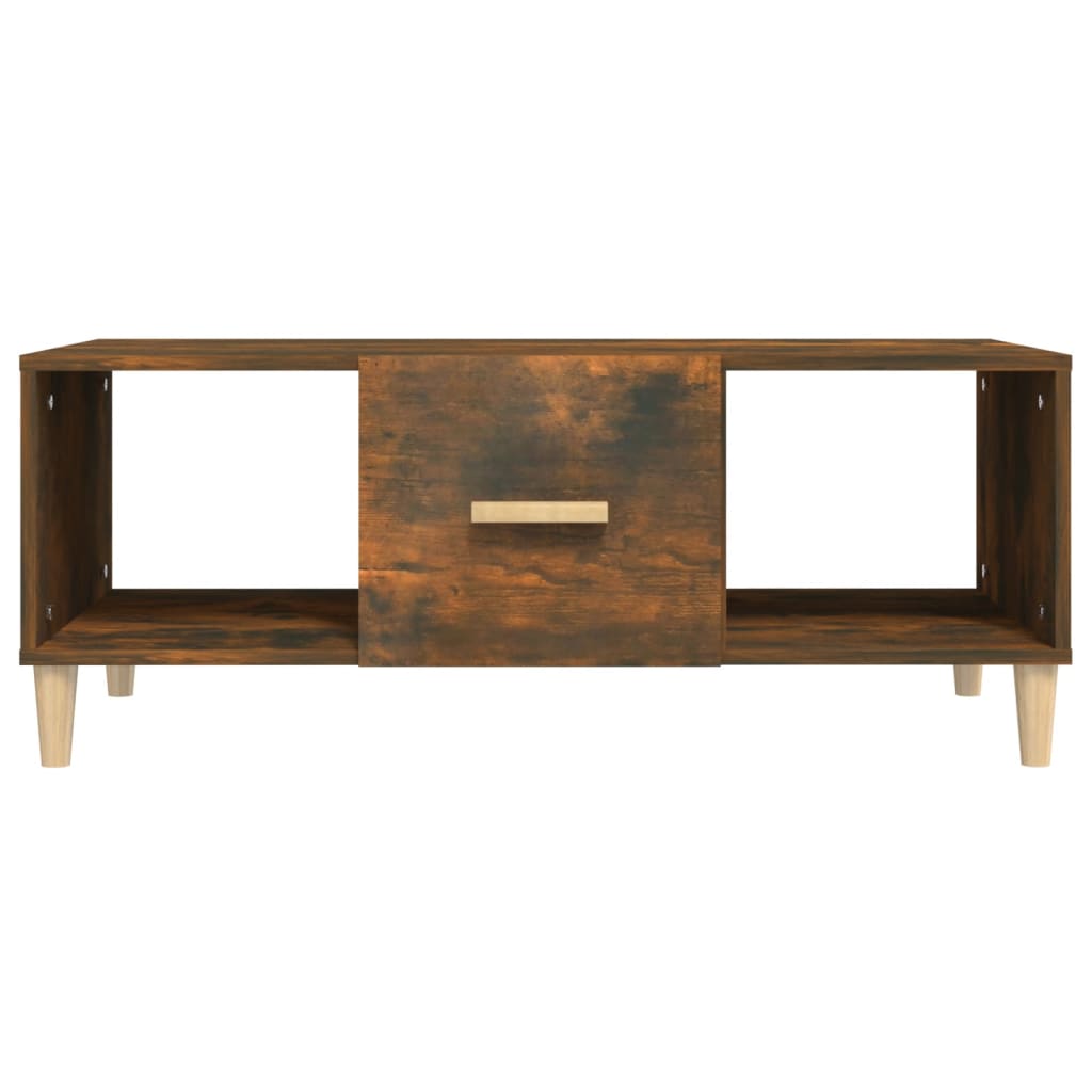 Vidaxl salontafel 102x50x40 cm bewerkt hout gerookt eikenkleurig