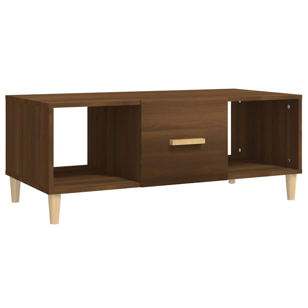 Vidaxl salontafel 102x50x40 cm bewerkt hout bruin eikenkleur