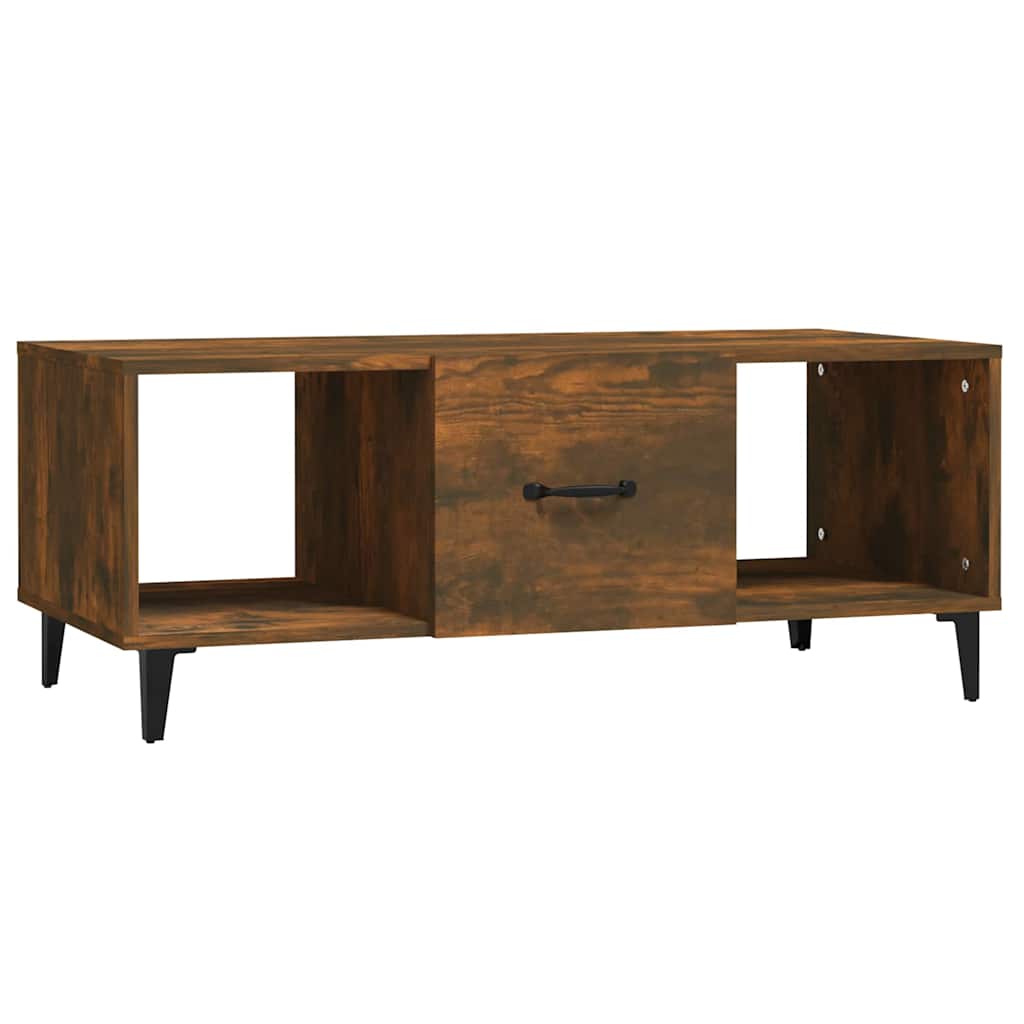 Vidaxl salontafel 102x50x40 cm bewerkt hout gerookt eikenkleurig