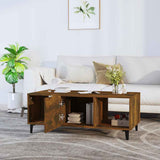 Vidaxl salontafel 102x50x40 cm bewerkt hout gerookt eikenkleurig