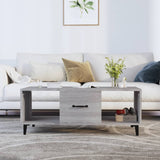 Vidaxl salontafel 102x50x40 cm bewerkt hout grijs sonoma eikenkleurig