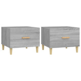 Vidaxl salontafels 2 st 50x50x40 cm bewerkt hout grijs sonoma eiken