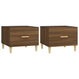 Vidaxl salontafels 2 st 50x50x40 cm bewerkt hout bruin eikenkleur