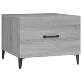 Vidaxl salontafel met metalen poten 50x50x40 cm grijs sonoma eiken