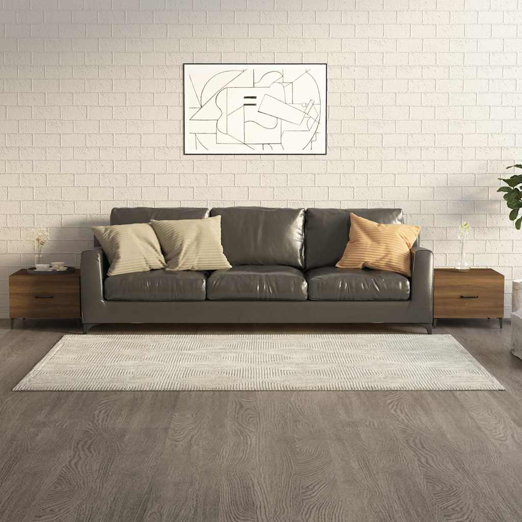 Vidaxl salontafels 2 st met metalen poten 50x50x40 cm bruin eikenkleur