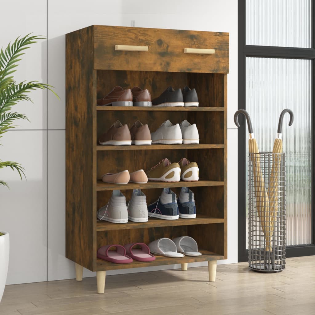 VidaXL shoe cabinet 60x35x105 cm Properted wood Smoked oak colored