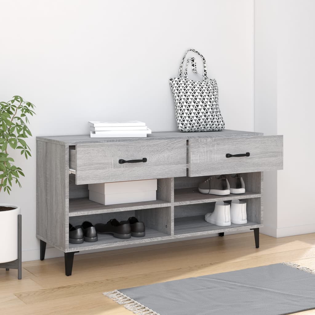 Vidaxl Schong Cabinet 102x35355 cm Expertéiert Holz Grey Sonoma Oakfaarf