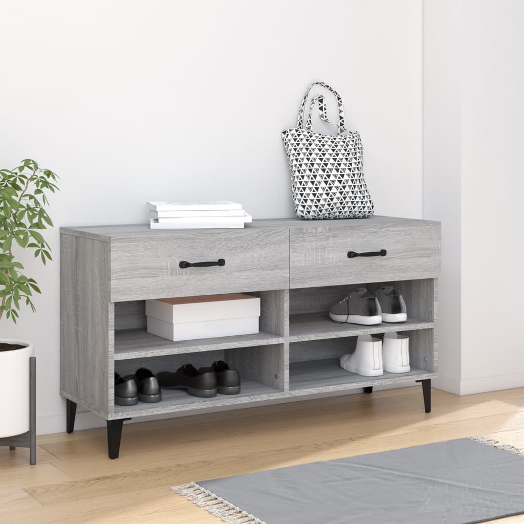 Vidaxl Schong Cabinet 102x35355 cm Expertéiert Holz Grey Sonoma Oakfaarf