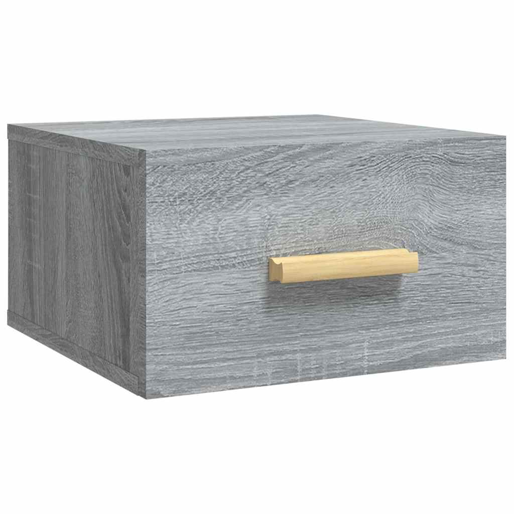 Vidaxl nachtkastje wandgemonteerd 35x35x20 cm grijs sonoma eikenkleur