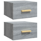 Vidaxl nachtkastjes 2 st wandgemonteerd 35x35x20 cm grijs sonoma eiken