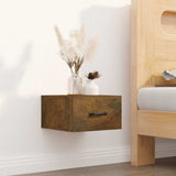 Vidaxl nachtkastjes 2 st wandgemonteerd 35x35x20 cm gerookt eikenkleur