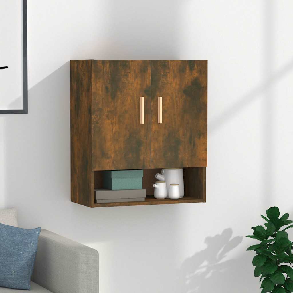 Vidaxl wandkast 60x31x70 cm bewerkt hout gerookt eikenkleurig
