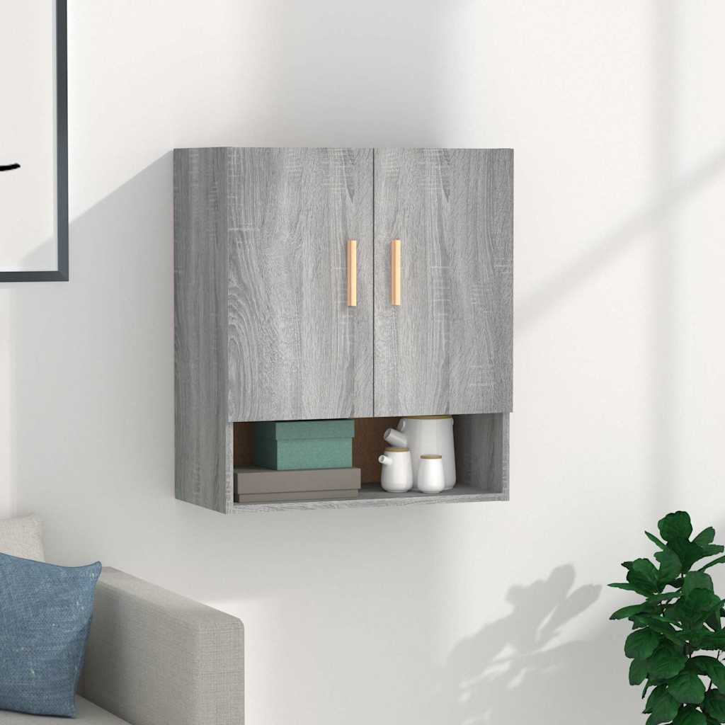 Vidaxl wandkast 60x31x70 cm bewerkt hout grijs sonoma eikenkleurig