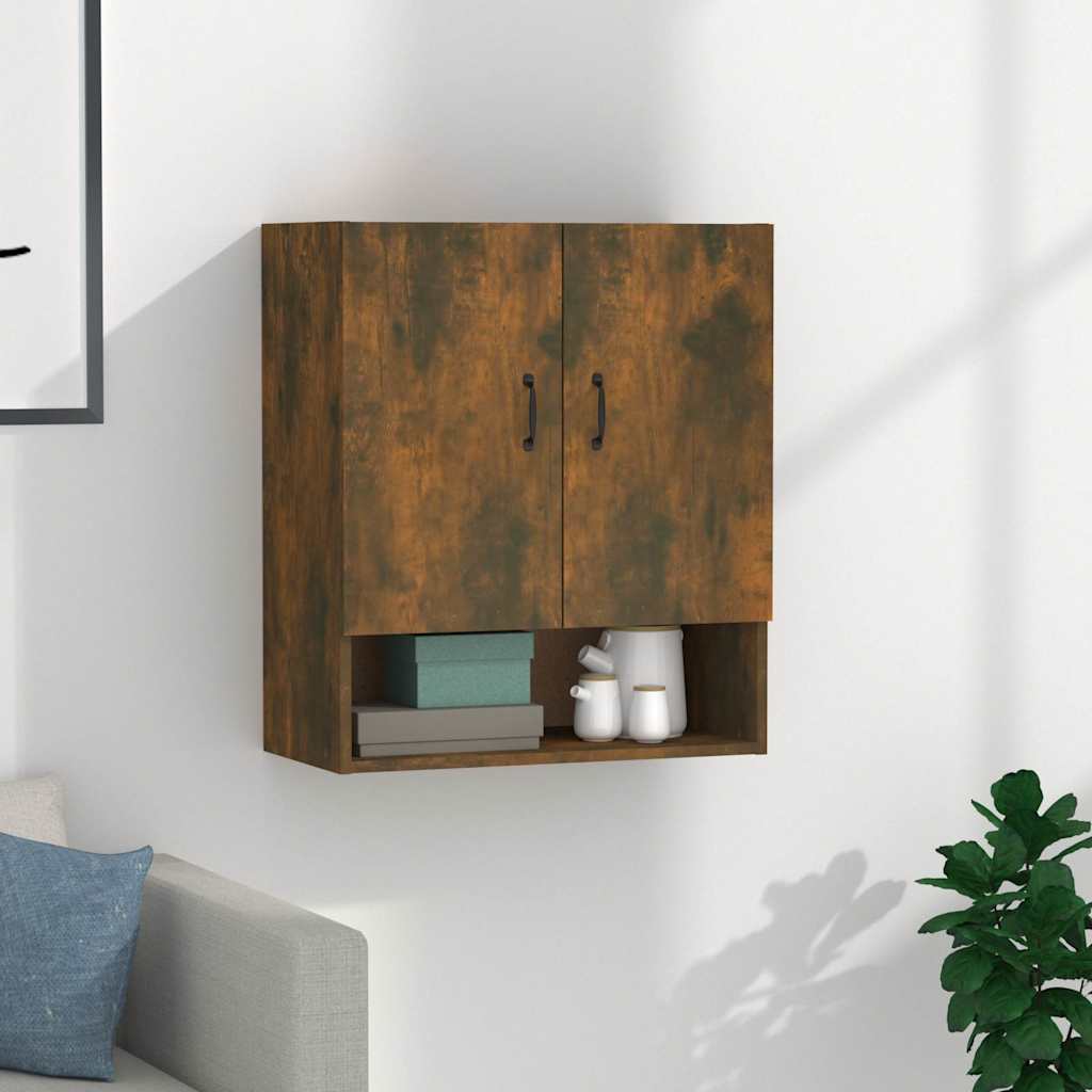 Vidaxl wandkast 60x31x70 cm bewerkt hout gerookt eikenkleurig