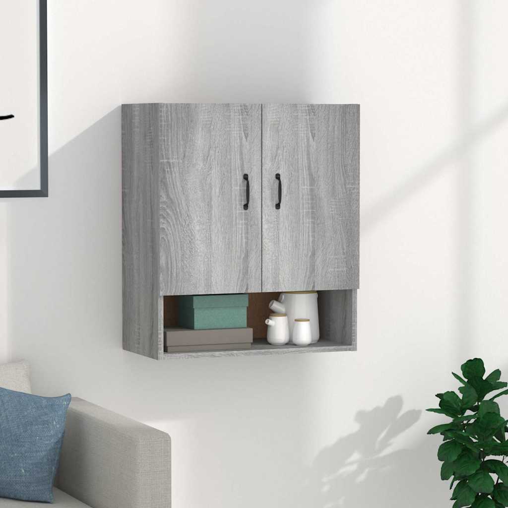 Vidaxl wandkast 60x31x70 cm bewerkt hout grijs sonoma eikenkleurig