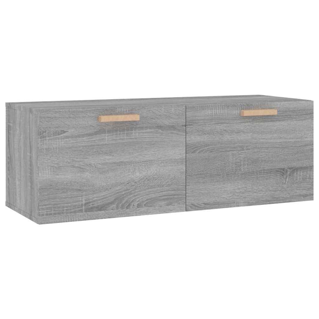 Vidaxl wandkast 100x36,5x35 cm bewerkt hout grijs sonoma eikenkleurig