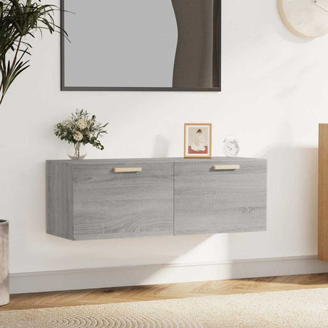 Vidaxl wandkast 100x36,5x35 cm bewerkt hout grijs sonoma eikenkleurig