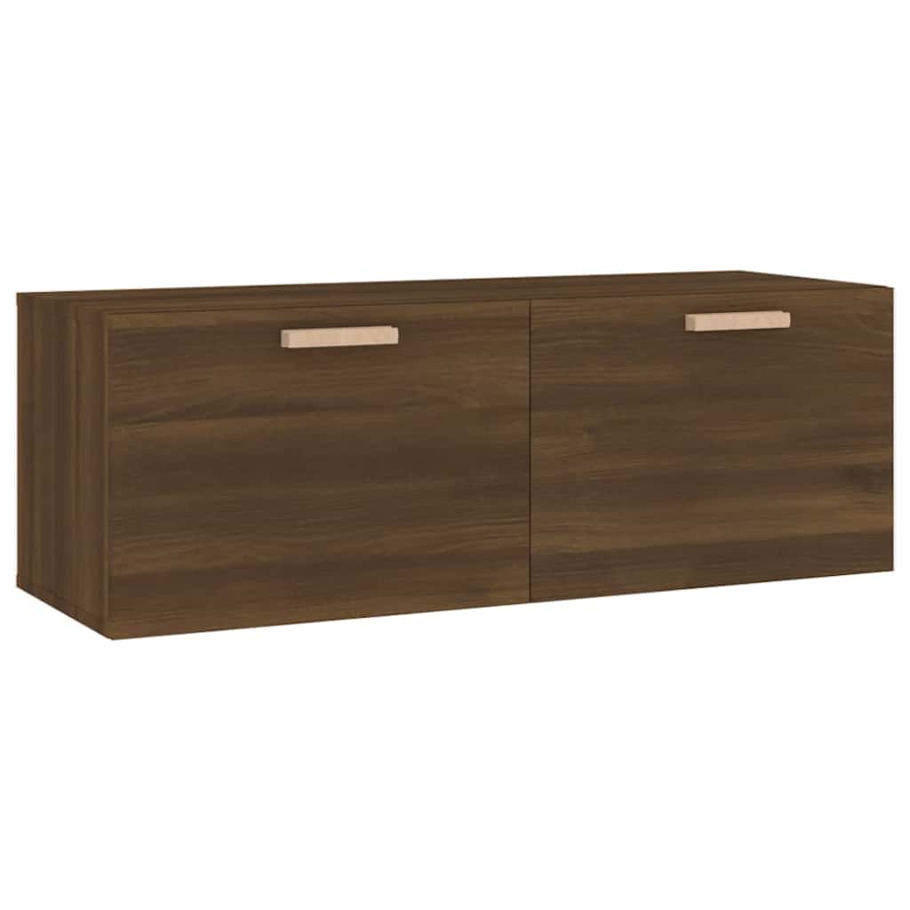 Vidaxl wandkast 100x36,5x35 cm bewerkt hout bruin eikenkleur