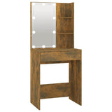 Vidaxl kaptafel met led-verlichting 60x40x140 cm gerookt eikenkleur