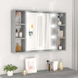 Vidaxl spiegelkast met led-verlichting 76x15x55 cm grijs sonoma eiken