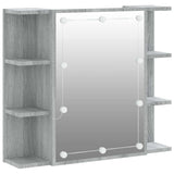 Vidaxl spiegelkast met led-verlichting 70x16,5x60 cm grijs sonoma