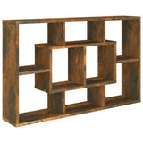 Vidaxl wandschap 85x16x52,5 cm bewerkt hout gerookt eikenkleurig