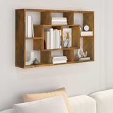 Vidaxl wandschap 85x16x52,5 cm bewerkt hout gerookt eikenkleurig