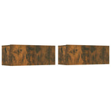 Vidaxl tv-meubelen 2 st 80x30x30 cm bewerkt hout gerookt eikenkleur