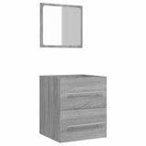 Vidaxl badkamerkast met spiegel 41x38,5x48 grijs sonoma eikenkleurig